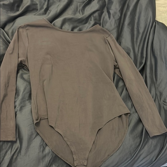 Grey Long Sleeve Bodysuit - Picture 1 of 3